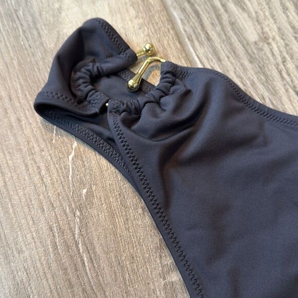 NWT H&M BRAZILIAN BIKINI BOTTOMS DARK GRAY Size 6‎ - Picture 7 of 10